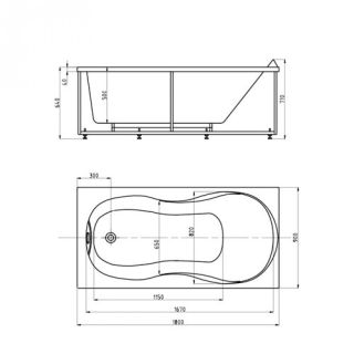 Акриловая ванна АКВАТЕК Мартиника 180x90 см без гидромассажа